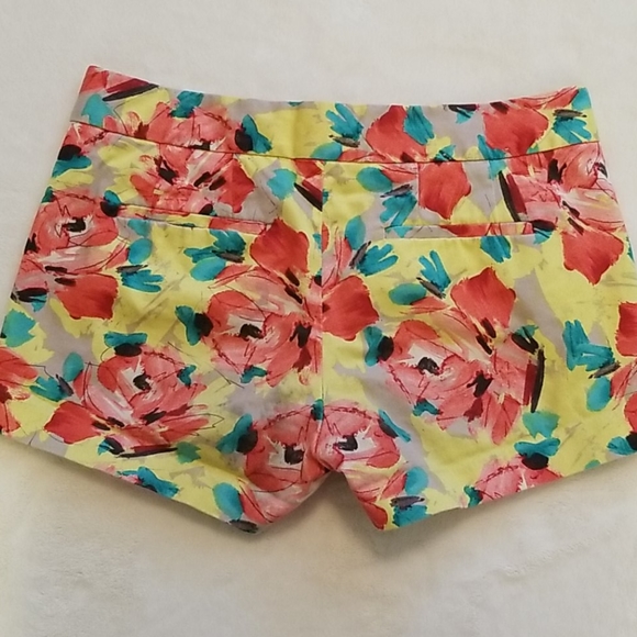 Women's Floral J Crew Shorts Size 2 Yellow Red ⚘ - Picture 4 of 8